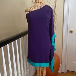 Cache purple and green classy dress